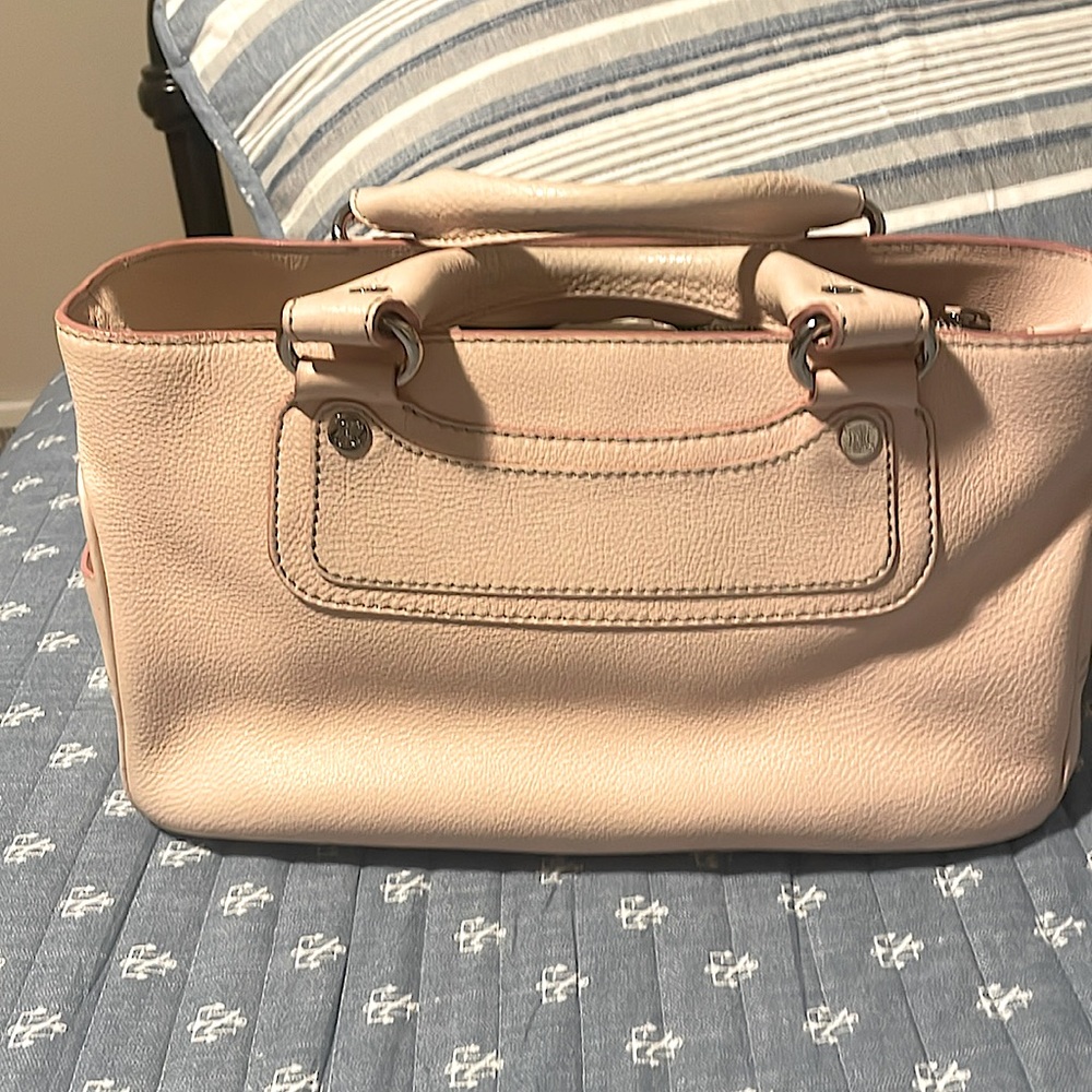 Beautiful Soft Celine Pink Leather Boogie Bag Silver Logo w/Dustbag + Tags